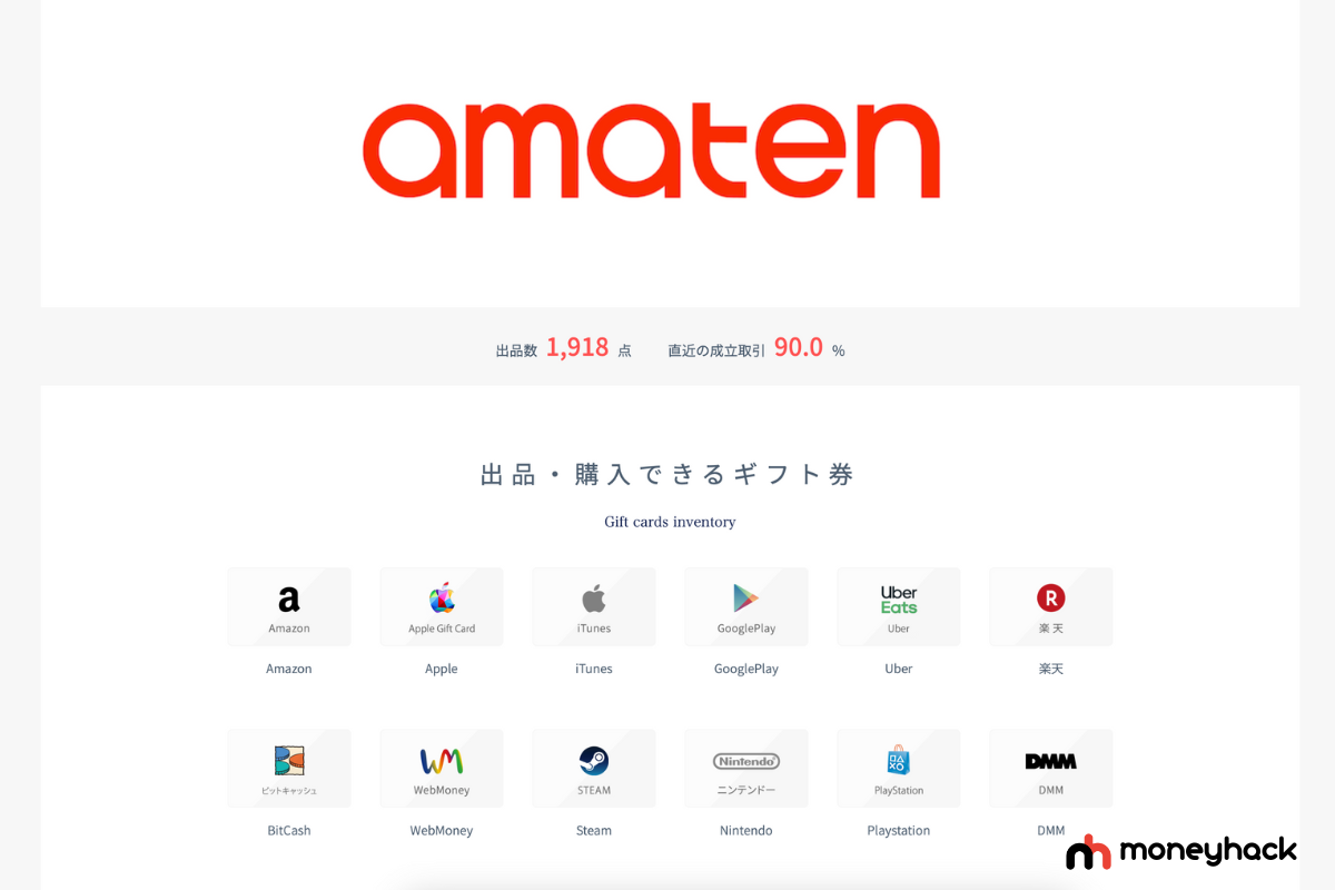 amaten格安ギフト券販売サイト